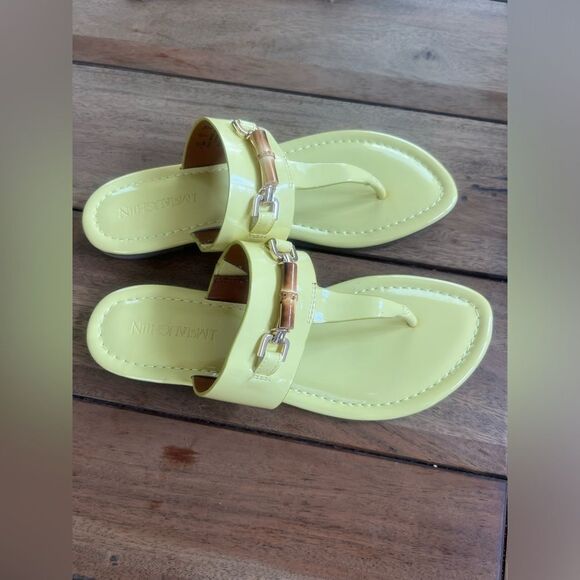 J.McLaughlin Nora patent leather Sandals with Gold Accents; Size 7.5 Brand New! - Picture 10 of 15